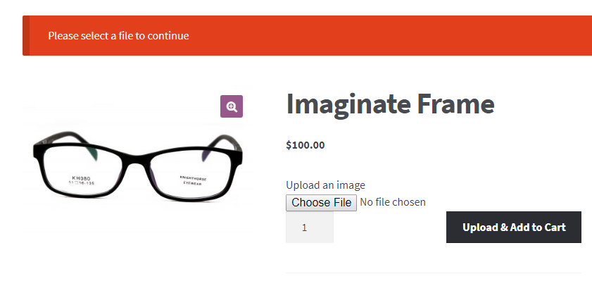 Validation of file selected for upload