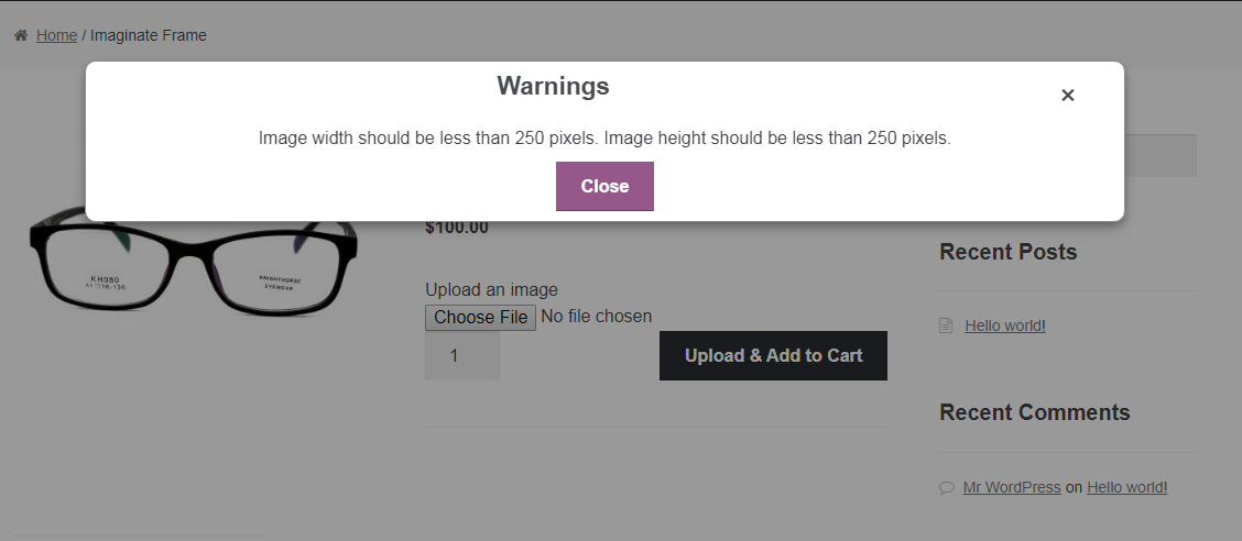 Image Resolution Validations